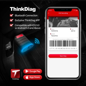 10tk Thinkcar Thinkdiag Uus Easydiag Auto OBD2-Koodi Lugeja 2 Aastat, Full System Auto Bluetooth Skanner OBD2 Diagnostika Tööriist