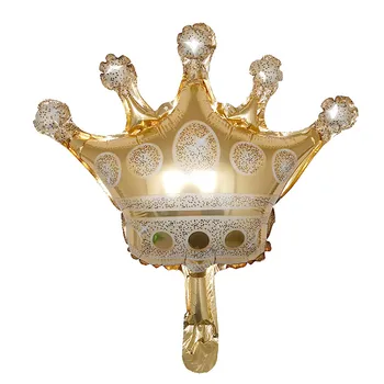 1tk Suur 39inch Gold Crown Foolium Õhupallid Prints Printsess Baby Shower 20 1. Sünnipäeva coroa Pool Balon Kaunistused täiskasvanud globos