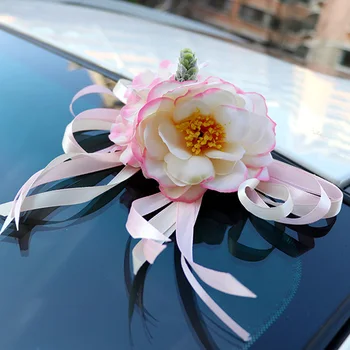 1TK ukselingid Lill Ilus Wed Pool Festival Asjade Rearview Mirror Dekoratsioonid Pulmad Auto Kaunistamiseks Flower 10colors