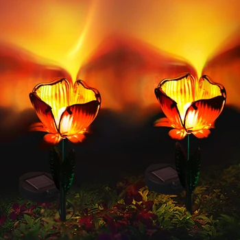 2 Tk Solar Power Flower Panused Lamp Aias Tuled Jõulud Küla Decor Muru Lamp Tee Valgustus Väljas Armas Decor Uus