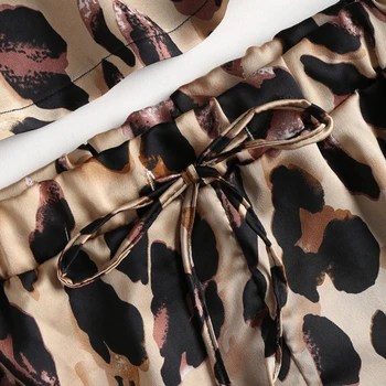 2 Tükki Magada Lounge Pajama Set Sleepwear Mood Suvel Seksikas Rihm Lühikesed Püksid Leopard Print Naistele Varrukateta Nightwear