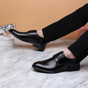 2019 kvaliteetne meeste kleit kingad mood korter kingad mugavad meeste äri office kingad business casual meeste jalanõud