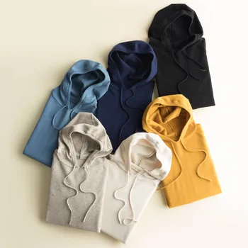 2019 Uus Sügis-Talvine Naiste Pullover Hupparit Vabaaja Silmkoelised Sweatershirts Naiste Pika Varrukaga Kapuutsiga Mantel Pluss Suurus 3XL AB1488