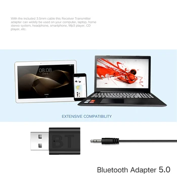 2020. aasta Uus Juhtmeta Bluetooth-5.0 USB Vastuvõtja Adapter Muusika Kõlarid, 3,5 mm AUX-Car-Stereo-Audio-Adapter-TV Headphone