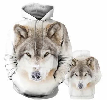 2020. aasta Uus wolf pea hupparit Meeste topp sügis-Talv hip-hop hoody Tops Vabaaja Brändi 3D hunt pea Topp Dressipluus pullover