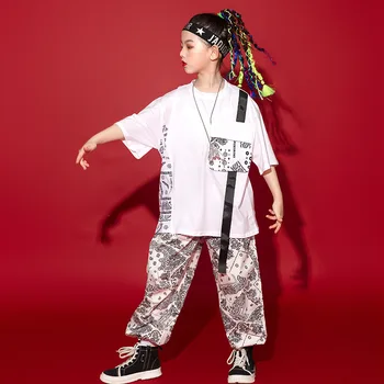 2021 suvel hip-hop stiilis laste lühikeste varrukatega kaks-tükk poiss hip-hop kostüüm tüdruk, jazz, drum tulemuslikkuse kostüüm