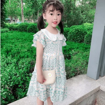 2021 Suvel Uus Beebi Tüdrukud Õie Ükssarvik Kleit Elegantne Vest Sifonki Seelik Printsess Pikk Kleit Kleidid Sügisel Korea Riided