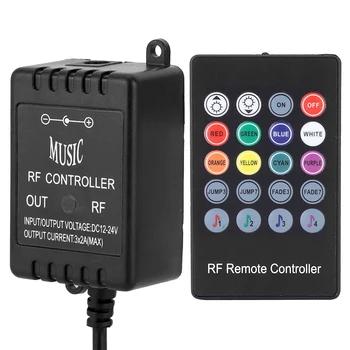 20Keys Muusika LED Dimmer Töötleja RF Muusika Sensor Remote Control Lihtne Ühendus DC 12-24V Jaoks RGB LED Valgus Kontroll