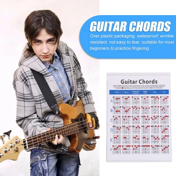 22x16 tolline Kitarrid Akord Chart Kerge Kaasaskantav Muusika Elemente Algajale Kaetud Art Paper Guitar Chords Plakat