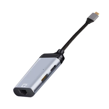 3 in 1 Liik-C-Gigabit Ethernet Rj45 Lan PD Laadimine USB-C Andmeid Port Converter-Adapter TV PC Samsung S20