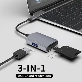 3-in-1 Liik-C USB2 Hub.0 Micro-SD/TF Kaardi Pesa Lugeja OTG Adapter Converter Docking Station