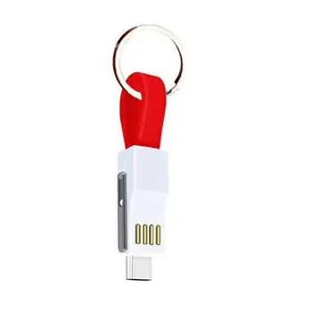 3 in 1 Universal Compatility Micro-USB Type-C-Fast Charging Cable Juhe Magnetvälja Võtmerõngast, iPhone ja Android
