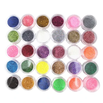 30 Värve, Värvilisi Sädelevat Glitter Küüne Litrid Pulber Meik Virvendama Tolmu