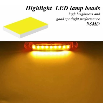 30X Suletud Punane Kollane Valge 9 LED-pidurituled Tuled Veoauto Haagise Veoauto 4inch Tagumine Pool Lamp