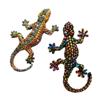 3D hispaania Dominikaani Vabariik Turismi Mälestus Mosaiik Sisalik Gecko Külmkapi Magnetid Külmkapp Kleebis Home Decor