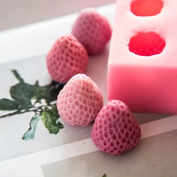 3D Maasika Silikoon Hallituse Maasika Hallituse Šokolaadi Fondant Värvilised Kommid Savi Komposiit Crayon Küpsetamine Tarvikud·