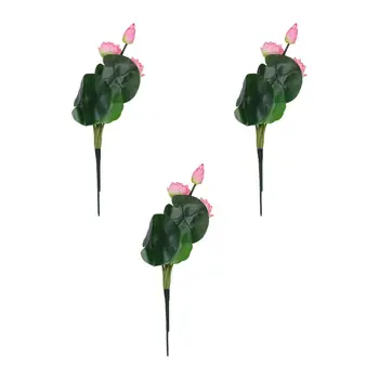 3tk Kunstlikku Lille Võltsitud Lotus Ornament Siidist Lille Taimed Kodu