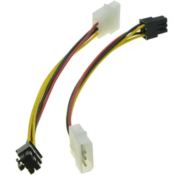 4 Pin Molex to 6-Pin PCI-Express PCIE videokaart Power Converter-Adapter-Kaabel 18cm Laos