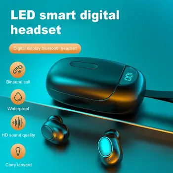 50% Maha 2021 Uus LB60 Tõsi, Traadita Bluetooth-Peakomplekti 5.0 Veekindel Laetav In-Ear Auto Match Kõrvaklapid Võimsus Ekraan
