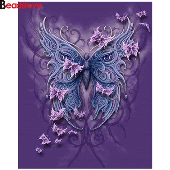 5D DIY Diamond Värvimine Butterfly mask 3D ristpistes Täis puurida ruut, ring Diamond Tikandid mosaiik maal Home Decor
