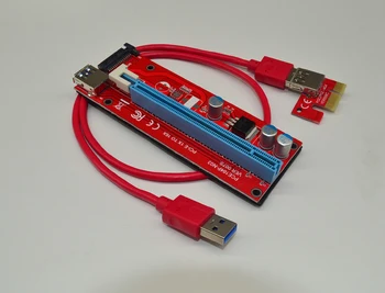 60cm USB 3.0 PCIe Ärkaja Kaart PCI-E Express 1x kuni 16x Extender Ärkaja Kaardi Adapter SATA 15Pin Toide BTC Kaevandaja Masin
