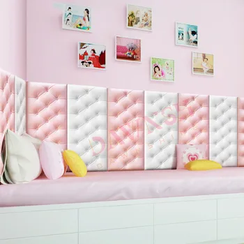 60x30cm isekleepuvad Paksenema Tatami Kokkupõrke-Seina Vaip Pad 3D Seina Kleebised Lapsed Kodus Magamistoas Pehme Vaht Padi Home Decor