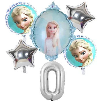 6tk/set Printsess Külmutatud Disney Sünnipäeva Teenetemärgi Asjade Õhupallid Baby Shower Alumiinium Foolium Mitu Õhupalli Tüdrukud Kingitus