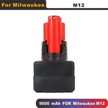 9000mAh 9.0 Ah 12V Power Tool Li-ion Aku Milwaukee M12-12 XC 48-11-2440 48-11-2402 48-11-2411 48-11-2401