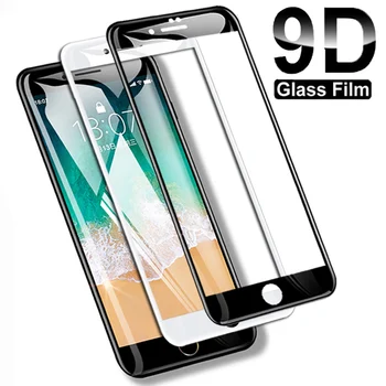 9D Täielikult Katta Karastatud Klaas iPhone 8 7 6 6S Pluss 5 5S SE 2020 Ekraani Kaitsekile iPhone 11 Pro XS Max X-XR kaitsekile
