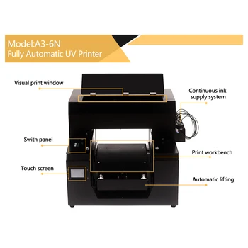 A3 Avatava UV Printer LED-UV-Jahutuse Süsteem, Multifunktsionaalne jaoks rahakott/kaart/U disk/kergem/mobiiltelefoni juhul trükkimine