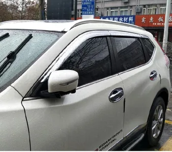 ABS Kroomitud plastikust Akna Visiir Vent Tooni Päike Rain Guard auto tarvikud Nissan X-trail Petturitest T32-2018 car styling