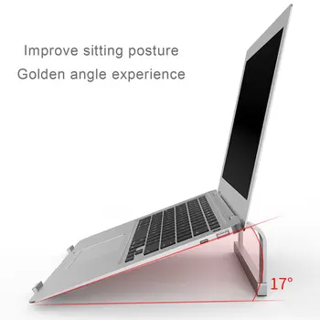 Alumiinium Kokkuklapitavad Portable Laptop Stand, Sülearvuti, Sülearvuti Omanik Non-slip Arvuti Jahutus Õõnes Sulg