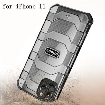 Anti-knock Armor Naha iPhone 11 Raske ARVUTI Tagasi Case for iPhone 11 Pro Soft TPU Bumper for iPhone 11 Pro Max Ekraani Kaitsekile