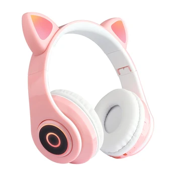 Armas Kassi Kõrvad 5.0 Bluetooth Juhtmevabad Kõrvaklapid Koos Mikrofoniga, Saab Kontrolli LED-Välklamp Valgust Poiss Tüdruk Stereo Muusika Kiiver Telefoni Peakomplekt