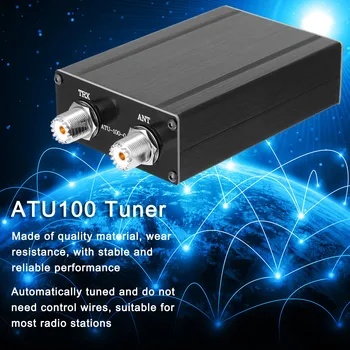 ATU100 1.8-50Mhz Automaatne Shortwave Antenni Tuuner USB Type-C Laetav koos 0.91-tolline OLED-Ekraan