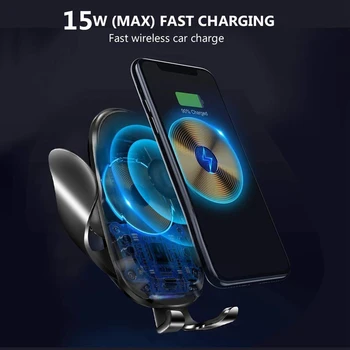 Auto 15W Telefoni Laadija Mount Kiire Traadita QI Raskuse Kinnitusvahendite Kiire Laadimine Omanik iPhone Pro Samsung