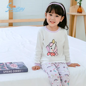 Baby Kids Pidžaama Komplekti Puuvill Cartoon Sleepwear Sobiks Sügisel Tüdrukute Pidžaama Pikk Varrukas Pijamas Tops+Püksid 2tk Laste Riided