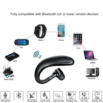 Bluetooth-5.0 Äri-Vabad Komplekti Juhtmeta peakomplekti Sõita Kõne Sport Kõrvaklapid Koos Mikrofoniga Iphone Xiaomi Huawei