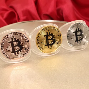 BTCoin Kunsti Kogumine kullatud Füüsilise Bitcoins BTC Bitcoin, mille Puhul Kingitus Füüsilise Metalli Antiik Imitatsioon hõbemündid
