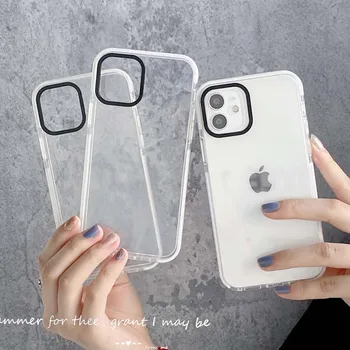 Candy Läbipaistev Telefon Case For iPhone 12 11 7 8 Plus X-XR 11Pro XS Max 7 8 Plus SE 2020 Kaitseraua Põrutuskindel Pehme Kate Selge
