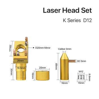 CL273 4060 Kuld Laser Pea Komplekt 12 18 20-50.8 Laser Pea Ja 1. 2. Peegel Moun