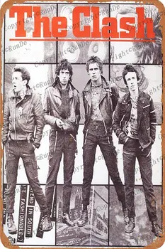 Clash Vintage Metal märke Tina märke Retro Plakat Tahvel Seina Decor 8 × 12 Tolli