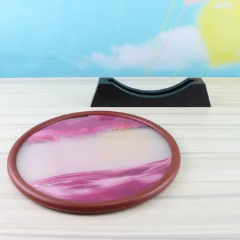 Creative 3D Liivakell koos Riiul süvamere Sandscape Raba Maali Liikuv Liiv Art Pilt Home Decor Laua Kaunistused