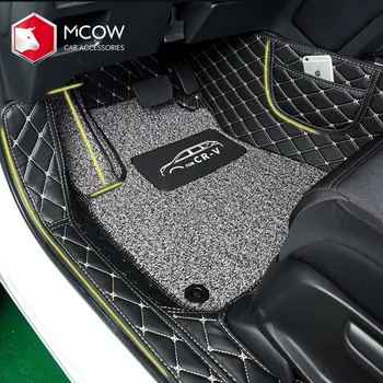 Custom Kvaliteetse 3D-Eco-sõbralik XPE Materjal+Käsn+PU Nahk Auto põrandamatid HONDA CRV