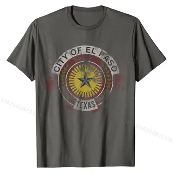 El Paso Texas Lipu Vintage Fade texase osariigi T-Särk Geek T-Särgid Valitsev Tops T-Särk Puuvillane Meeste Klassika