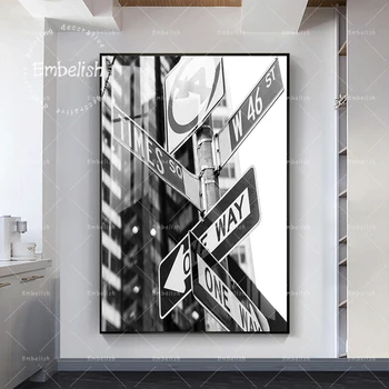 Embelish 1 Tükki New York Times Square Kaasaegse Kodu Decor Plakateid elutuba HD Spray Lõuendil Maali Seina Art Pildid