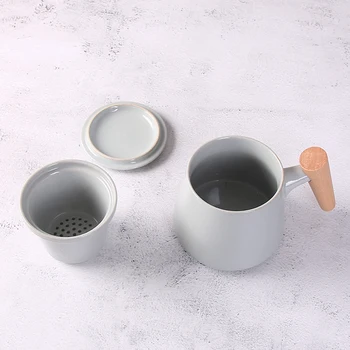 Enimmüüdud Jaapani jäme keraamika mark tassi tee eraldamine cup keraamiline filter cup office tee tassi tee tassi