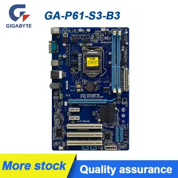 GIGABYTE GA-P61-S3-B3 Lauaarvuti Emaplaadi H61 LGA-1155 i3 i5 i7 DDR3 16G Algne Kasutatud ATX Mainboard