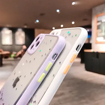 Gradient Värvi Glitter Litrid Telefon Case For iphone 1112 Pro XS Max XR X 7 8 Plus SE 2020 Epoksü Selge, Läbipaistev tagumine Kate