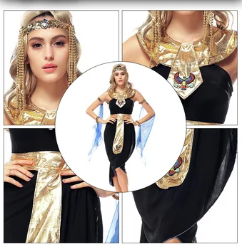 Halloween Seksikas Egiptuse Jumalanna, Printsess Cleopatra Fancy Kleit Täiskasvanud Allhallows Kostüüm